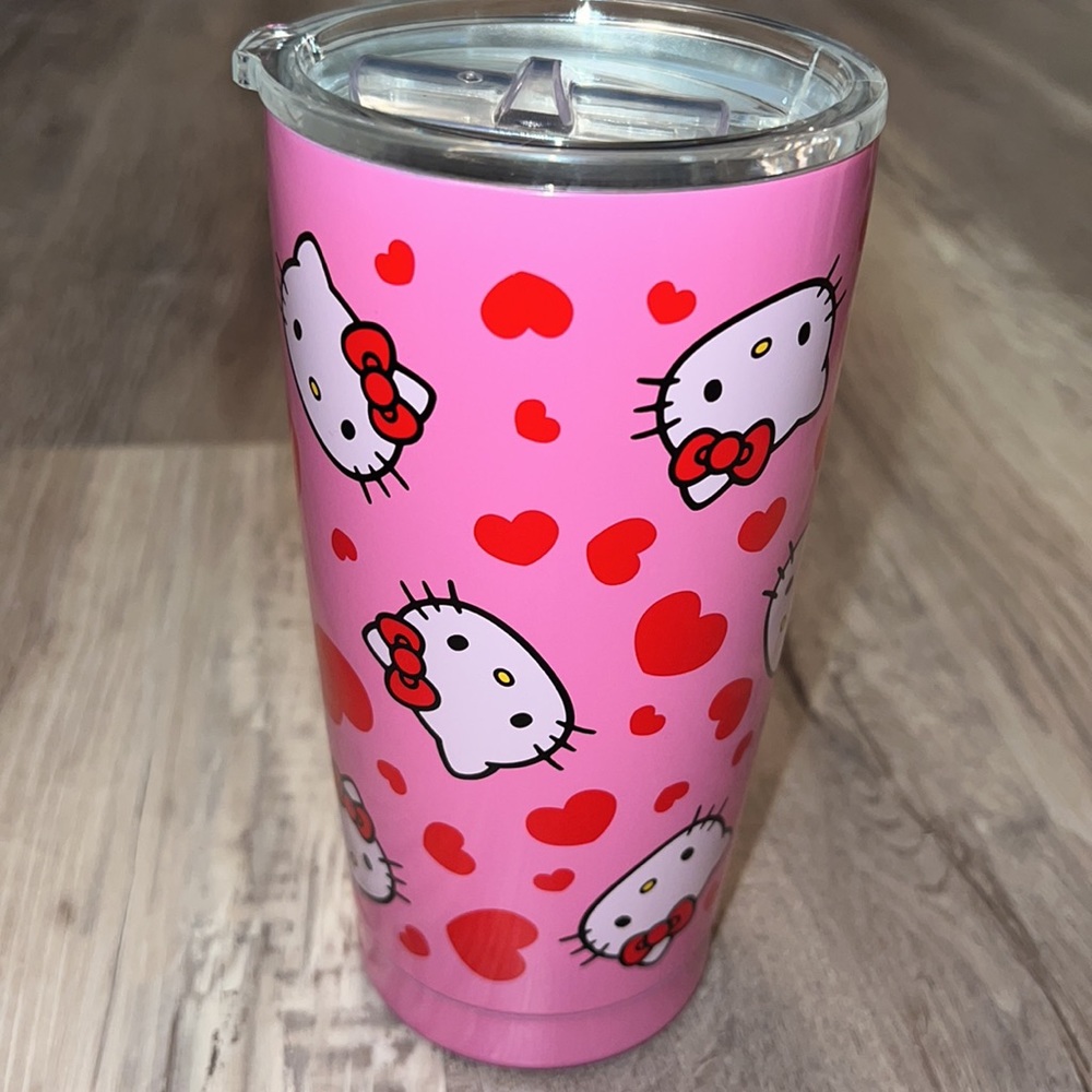 Hello Kitty Pink with Hearts Valentine’s Tumbler New